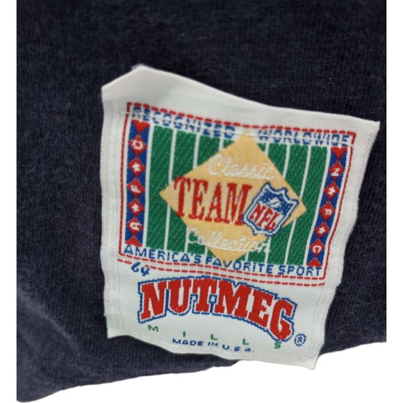 Nutmeg Dallas Cowboy TShirt Navy Large NFL Football Locker 90s Single Stitch Vtg - Picture 7 of 12